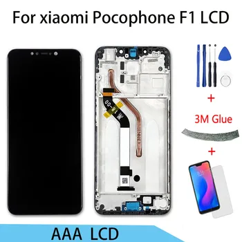 

Screen Replacement For Xiaomi Pocophone F1 LCD Display & Touch Screen Digitizer Frame Assembly Set For POCO F1 2246*1080 Pixels
