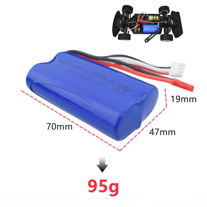 

7.4V 1500mAh Battery For UD1601 UD1602 SG1603 SG1604 1: 16 4WD High Speed Drift Car Parts