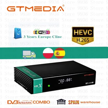 

New arrival Gtmedia V8X Update of GTMEDIA V8 NOVA DVB-S/S2/S2X SCART+CA Satellite receiver with 3 years Europe cline H.265