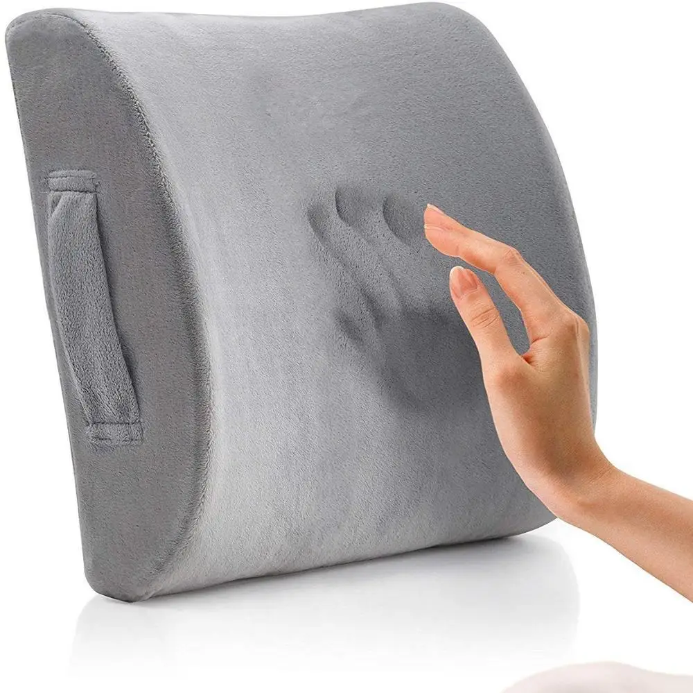 2 In 1 Bamboo Fiber Memory Foam Seat Cushion Back Cushion Slow Rebound Waist Support Set for Home Office Health Care Chair Pad 