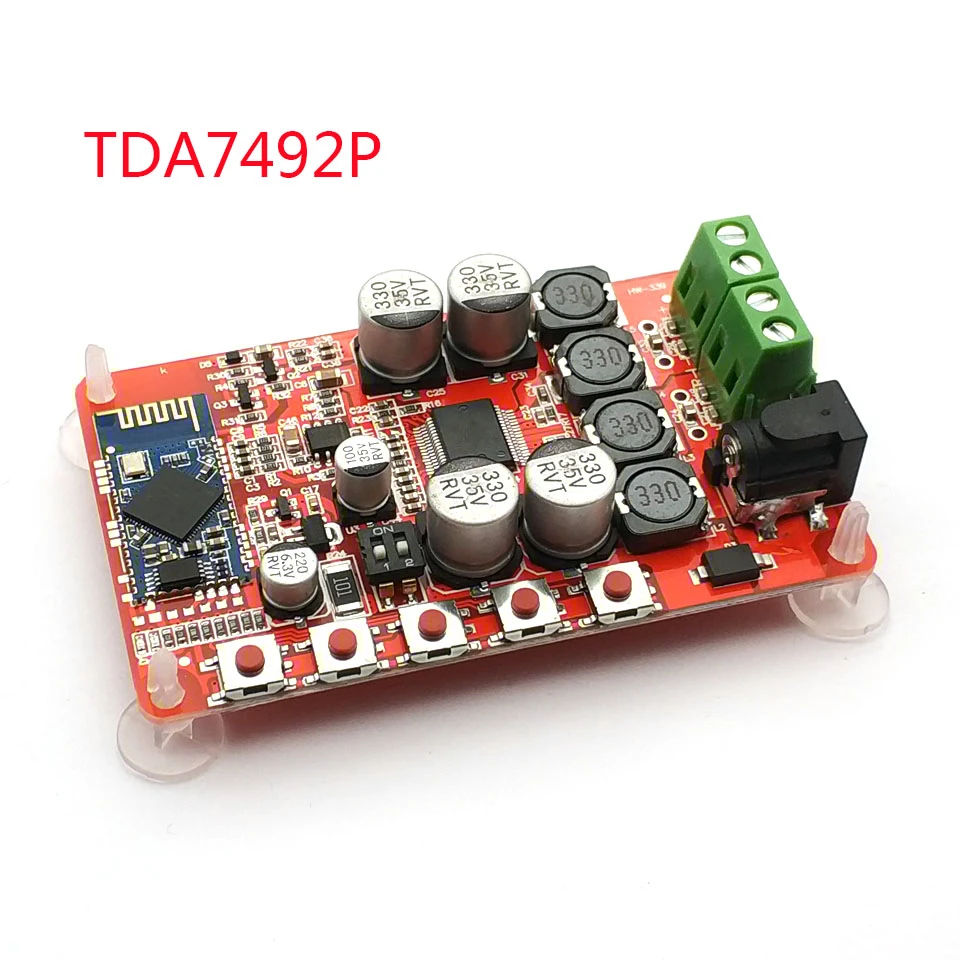 Плата цифрового усилителя TDA7492P 50 Вт + чип CSP8635 Bluetooth 4 0 аудиоресивера BT детали