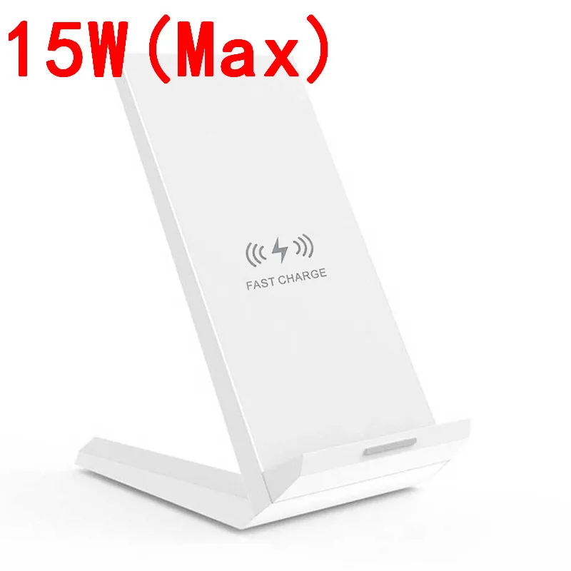 15W(Max) White 10/15W Быстрая Зарядка Qi Беспроводной Зарядное устройство Подставка для зарядки док-станция для зарядки+ кабель для мобильных телефонов для Galaxy S9 плюс S10+ для IPhone11 XS X - Тип штекера: 15W(Max) White