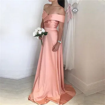 

Sweetheart Short Sleeves A-Line Prom Dresses Satin Custom Simple Satin Women Evening Party Gowns Plus Size Customized Spring