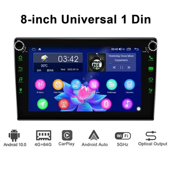 

JOYING Android 10.0 head unit 8 inch IPS 1280*720 4GB+64GB car radio player GPS Navigation stereo RDS DSP support 4G&Carplay&BT