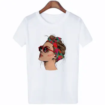 

Plus Size Women Summer Vogue Print Lady Casual T-shirt Tops Harajuku Streetwear Short Sleeve O-Neck Tops Tees