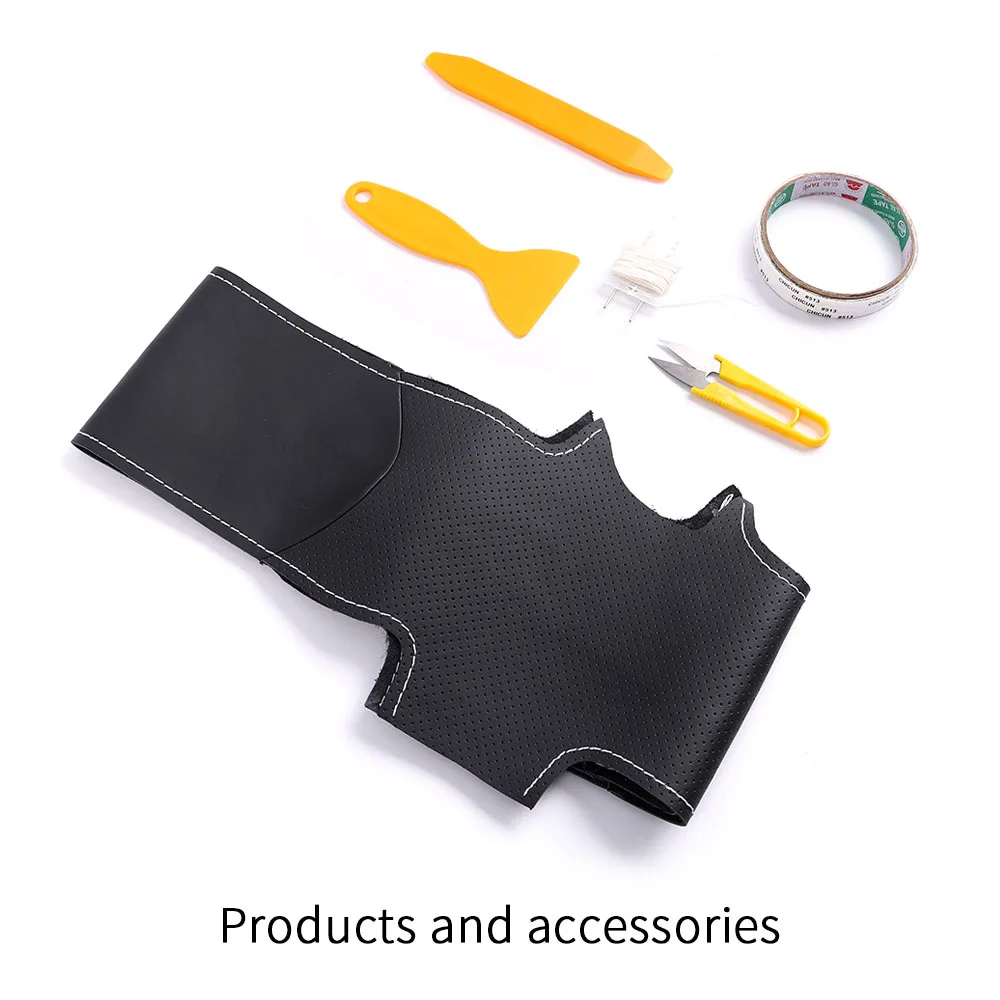 Leather steering wheel coverfor Tesla model 3 accessories/car accessories model 3 tesla three tesla model 3 model3 tesla model y