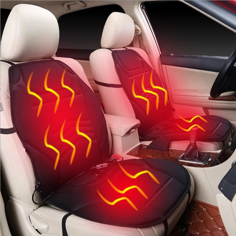 Asiento universal con calefacción para coche, funda de cojín para asiento delantero de coche