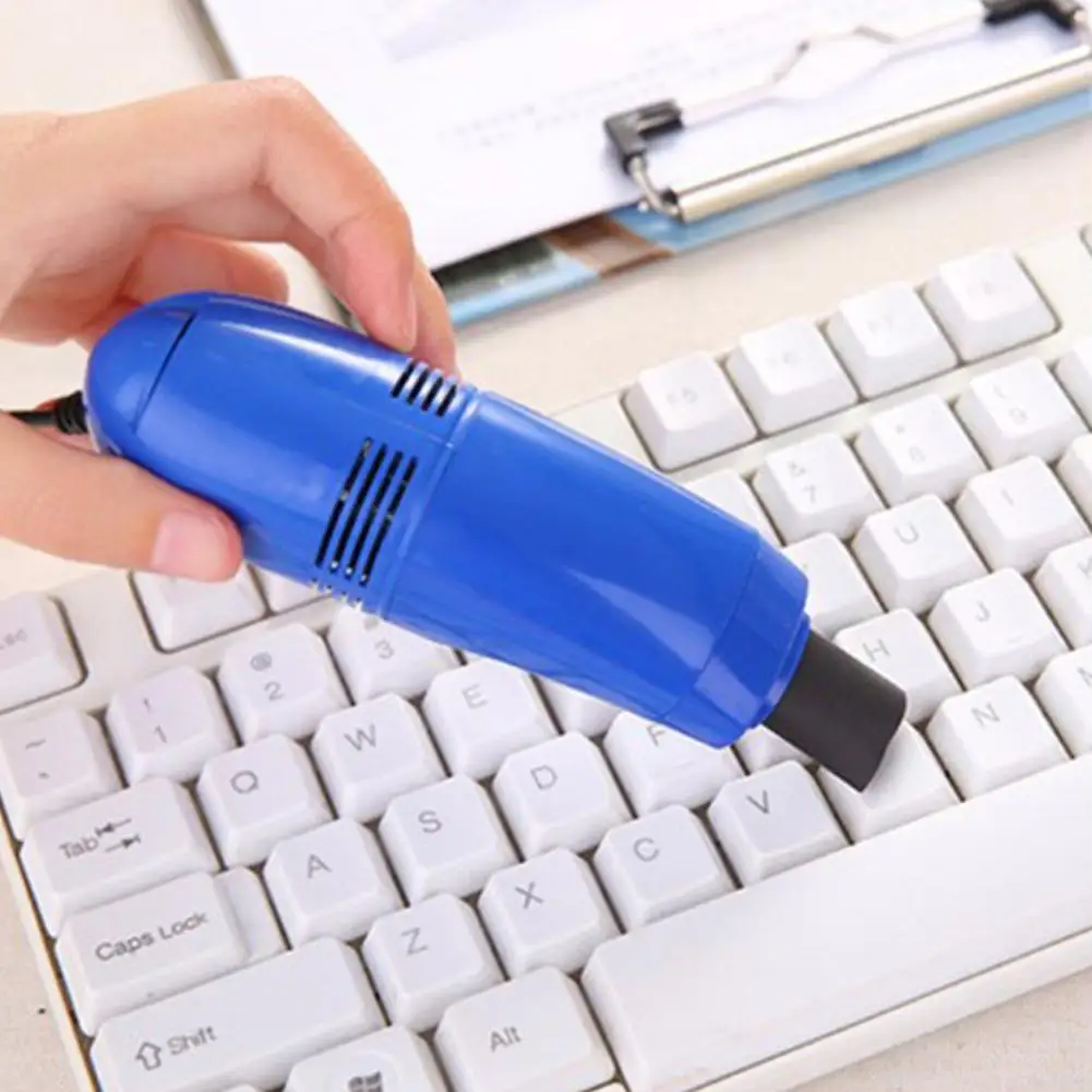 Клавиатура мини-usb пылесос щетка для ноутбука набор для очистки пыли бытовой инструмент для очистки - Цвет: blue