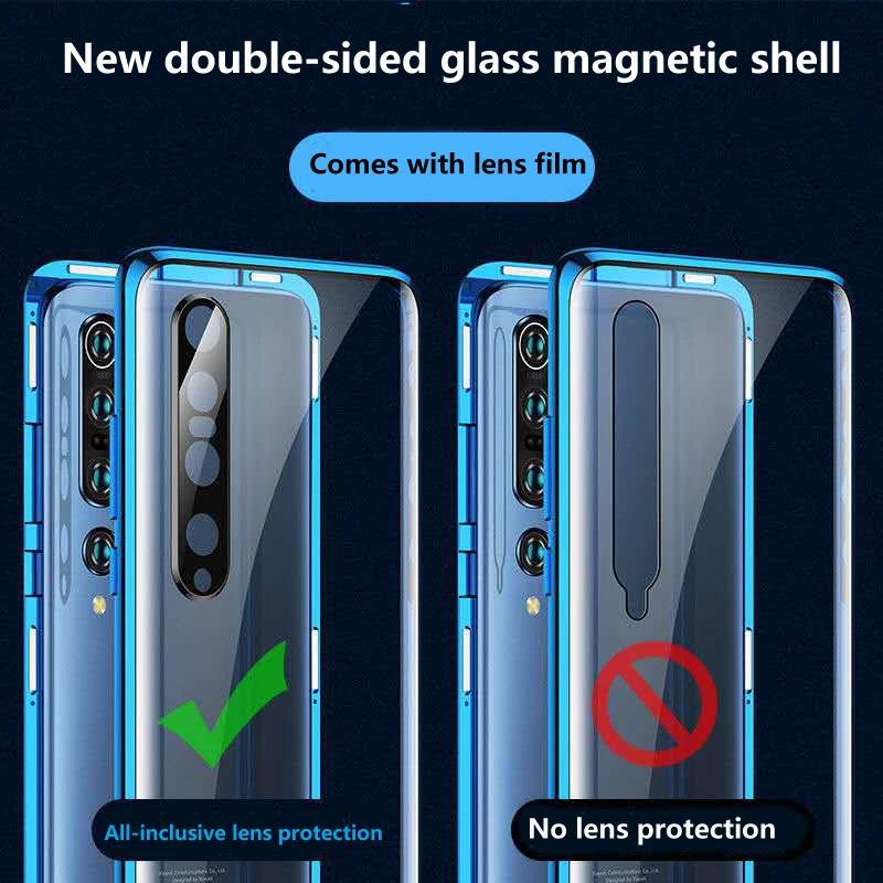 Магнитный чехол с полной защитой 360 градусов для Xiaomi Redmi Mi 10 X10 K30 F2 Pro Защитная
