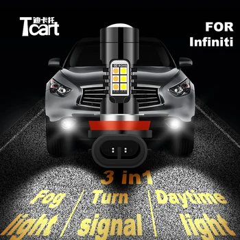 

Tcart car 2020 new 3in1 LED accessories for infiniti fx35 g37 G35 QX60 q60 fx37 m37 Running Turn Signals fog lights