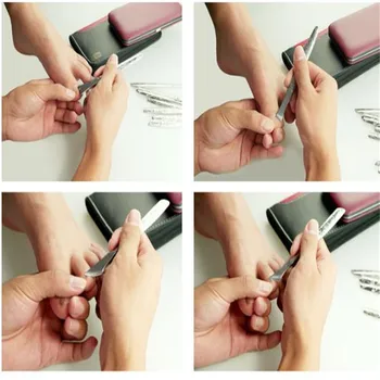 

8Pcs/Set Tip Nail Scissors Brown Stainless Steel Cuticle Trimmer Nipper Nails Trimmers Professional Exfoliating Pedicure Tool