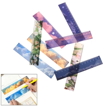 

1pc Acrylic Ruler Multifunction DIY Drawing Tools Student Rulers Double-duty School Office Supplies