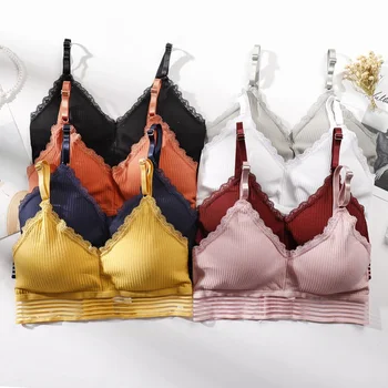 

Women Seamless Push Up Bra Fashion Wire Free Bras Sexy Lingerie Cotton Bralette Adjusted-straps Comfortable Breath Underwear