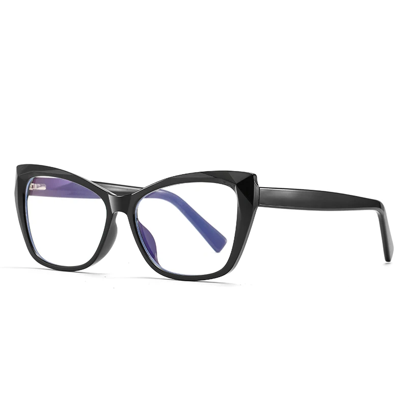 cute blue light glasses JULI Quality TR90 Women's Glasses Frame Cat Eye Transparent Computer Blue Light Glasses With Spring Female Grade No Diopter 6012 blue ray glasses Blue Light Blocking Glasses