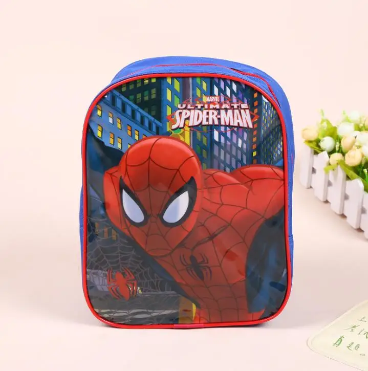Disney-bonita mochila de dibujos animados de Spiderman, bolso escolar para guardería, regalos para niños