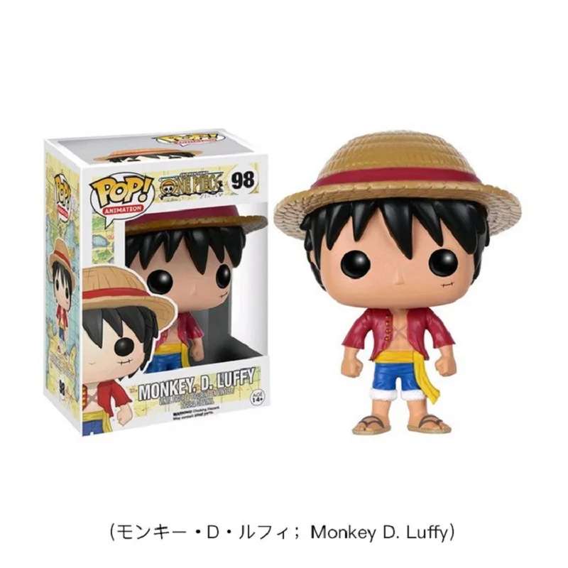 FUNKO POP аниме одна деталь D. Luffy Чоппер Ace воды Law Косплей фигурка модель игрушки ПВХ Коллекция куклы подарок с коробкой - Цвет: Luffy