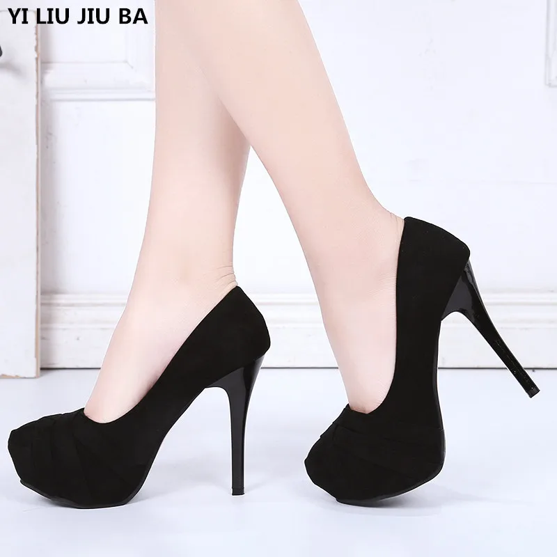 

Special price Woman casual flock Round Toe High Heels Pumps Slip On Wedding Open Sandals Stiletto Shoes Ladies Dress Shoes W006