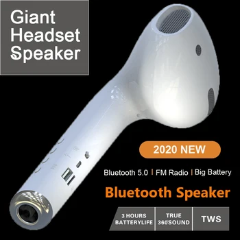 

Giant Headset Wireless Bluetooth Airbuds Speaker Portable 3D Stereo Surround Music Loudspeaker Outdoor Support TF Mic Soundbar