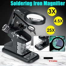 Durable Lötkolben Station Stehen Schweißen Lupe Clip Clamp 3 Hand Hilft Desktop Lupe Löten Reparatur Werkzeug