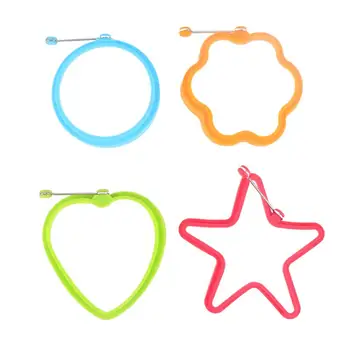 

4pcs Breakfast Omelette Fried Egg Molds Food Grade Silicone Egg Ring Pancake Cooking DIY Tools Frying Egg Moulds Kitchen Gadgets