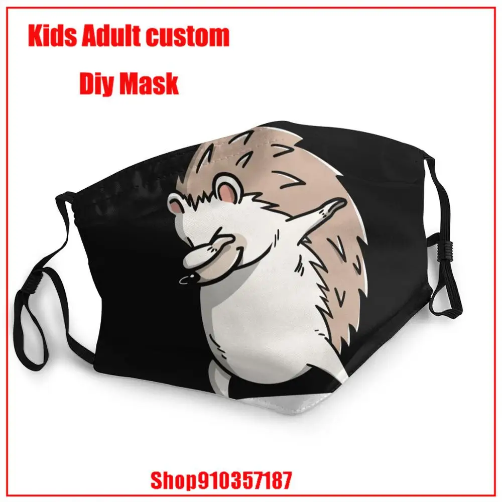 Funny Dabbing Hedgehog T-Shirt_vectorized mascarillas con filtro estampadas sport mondmasker mascara reutilizable | Аксессуары для