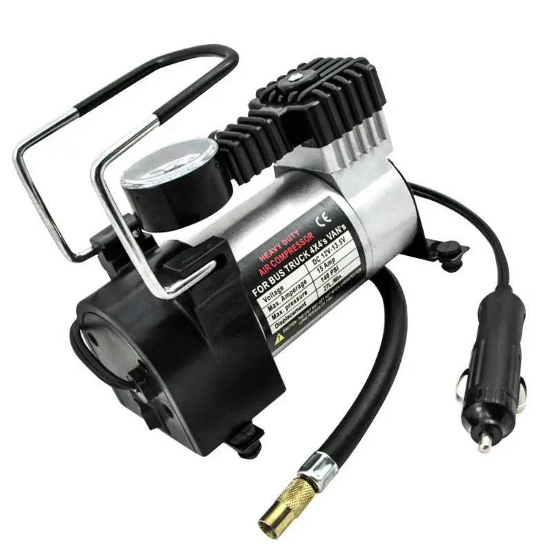 Портативный насос для автомобильных покрышек воздушный компрессор 140PSI Авто Грузовик велосипед шины надувной для TIROL без пространства в чемодане бесконечное использование