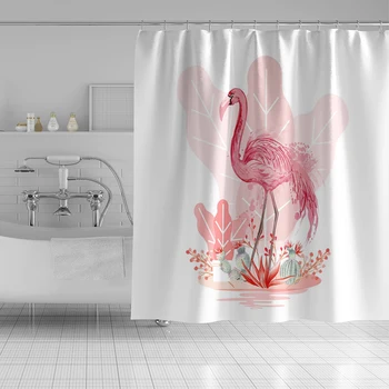 

Flamingos Nordic Simple Pink Shower Curtain Bathroom Waterproof Polyester Shower Curtain Curtain for Bathroom Shower Home Decor
