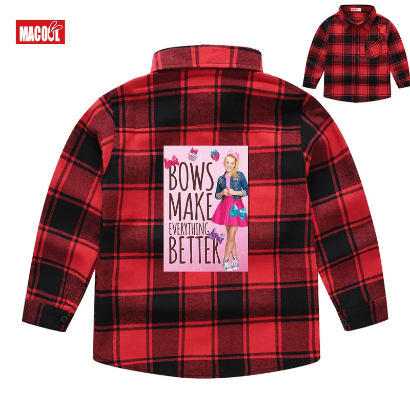 

girls boys shirt Clothes Spring Blouses Clothing Infant Boy Plaid Cotton Tops 5Years Kids Long Sleeves Shirt Party printed shirt