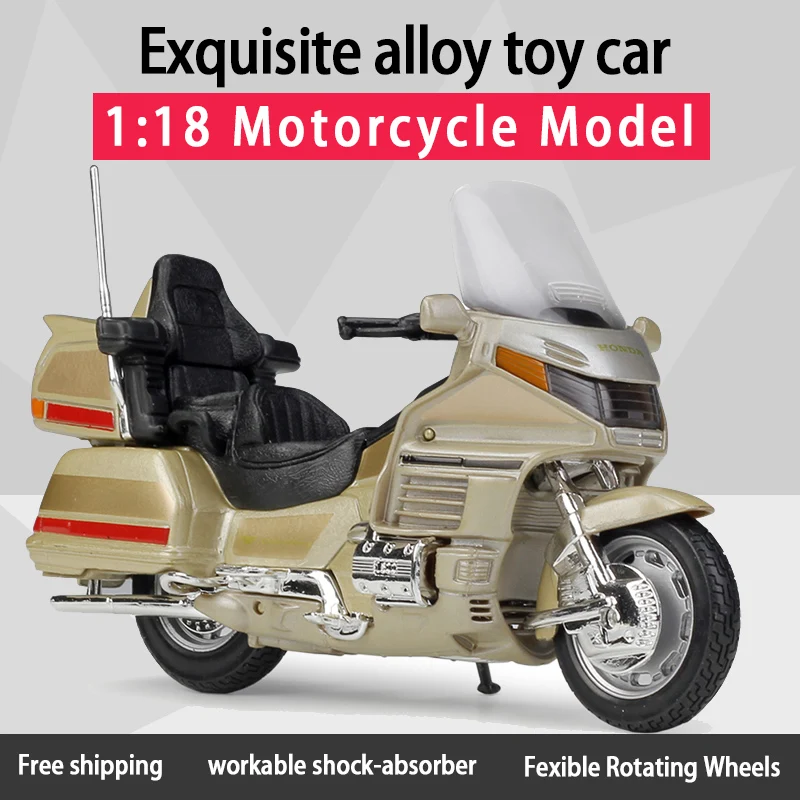 Модель мотоцикла Welly 1:18 Honda GOLD WING литая модель велосипеда для детей подарок