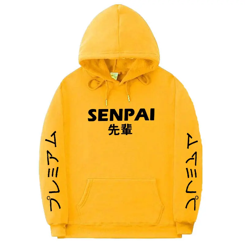 Yellow MS432 Модная японская уличная одежда SENPAI, толстовка с капюшоном, несколько цветов, мужские и женские толстовки, пуловер, sudadera hombre - Цвет: Yellow MS432