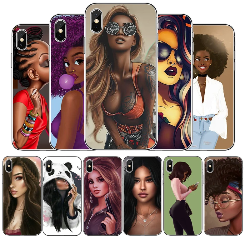 Charming cute african girl TPU Soft Silicone Cases Phone Case For iPhone 11 Pro Max X XS MAX 8 7 6 5 Plus | Мобильные телефоны и