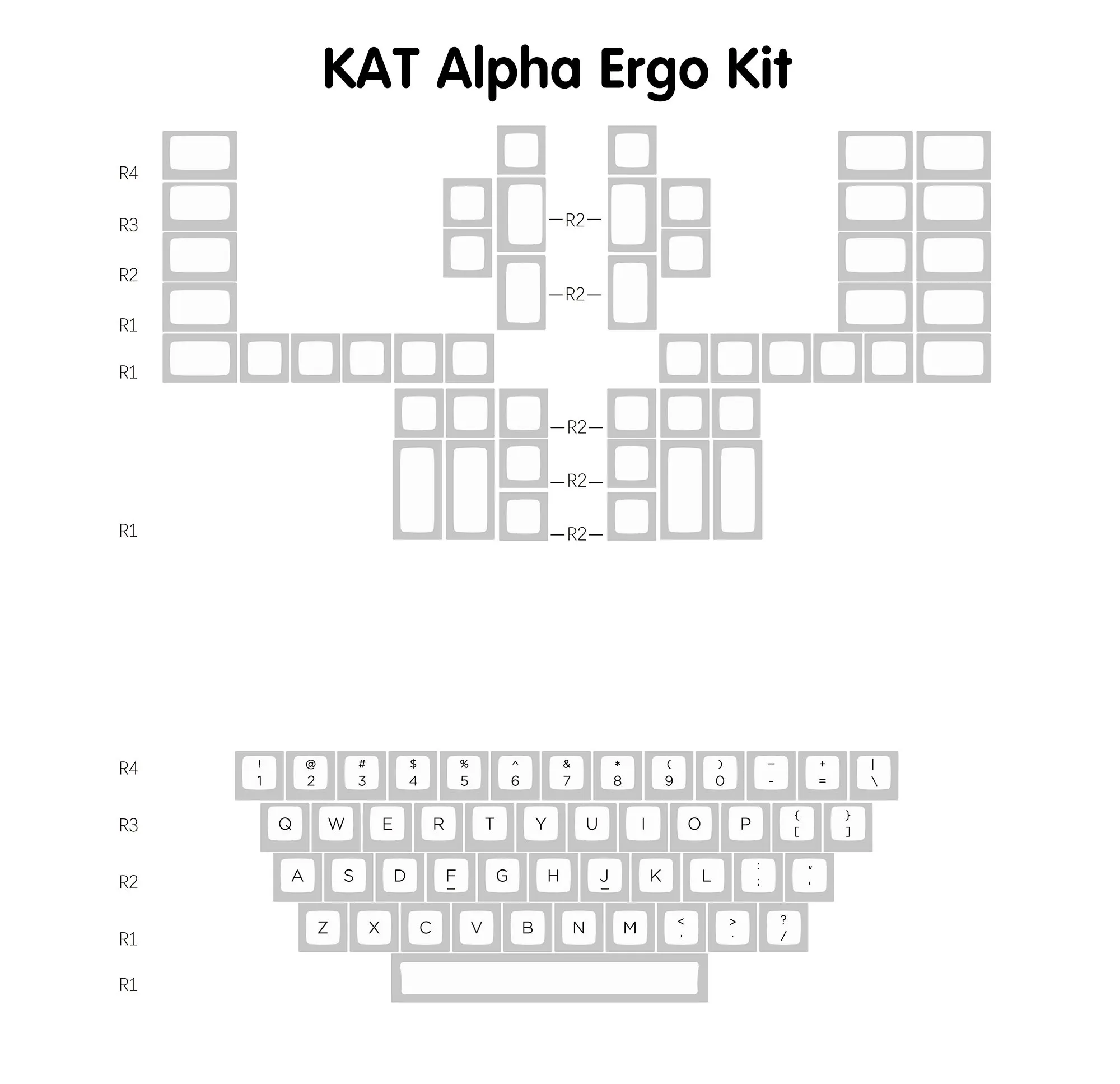 Набор клавиш KAT Alpha PBT | Компьютеры и офис