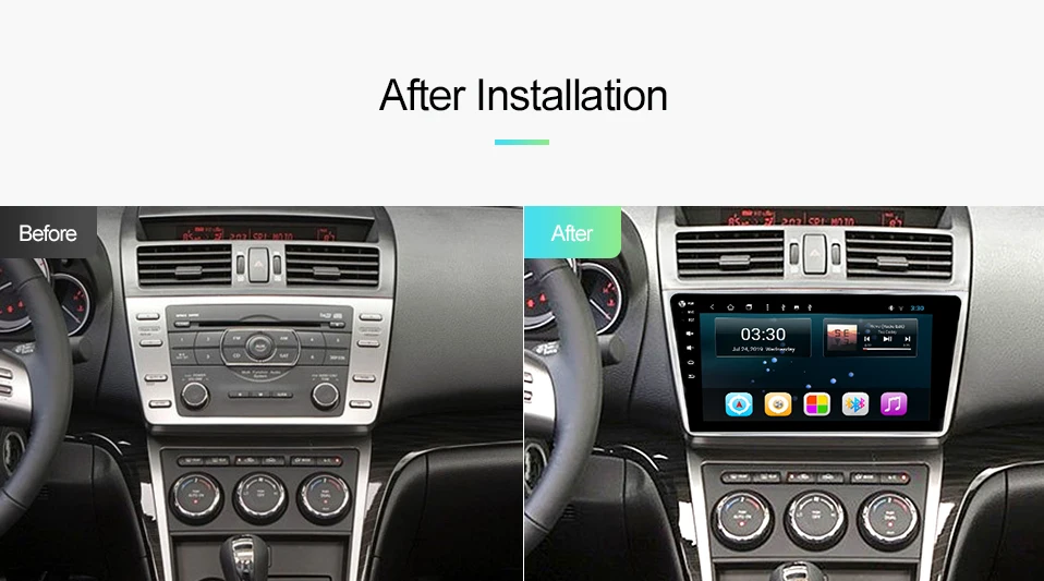 Cheap Uniway LXM61090  android 9.0 car dvd for  MAZDA 6 car radio gps navigation 2