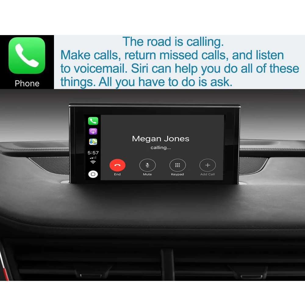 Беспроводной автомобильный интерфейс Apple CarPlay Android для Audi Q7 2016 2019 с функциями AirPlay