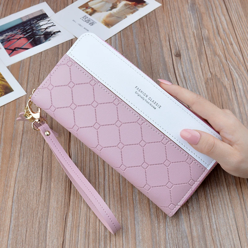 

Wallets For Women Fashion Women Long Purse Letter Print Clutch Credit Card Holder Female Wallets Pu Leather Checkered Bags