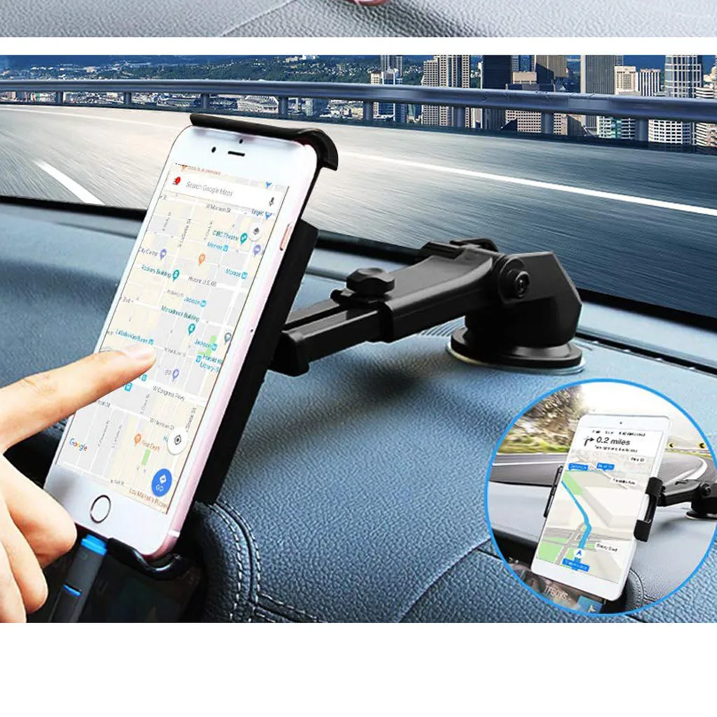 Универсальный автомобильный держатель для телефона с длинной ручкой