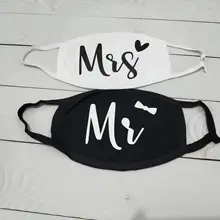 2Pcs Personalized Mr and Mrs Wedding Masks for Bride and Groom Custom Face Masks Wedding Guest Couple Masks Washable Masks