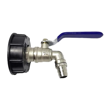 

IBC Tank Tap Adapter, Tote Tank Drain Adapter 3/4 Inch Thread Connector Replacement Valve Fitting Parts, S60X6 Faucet Type Valve