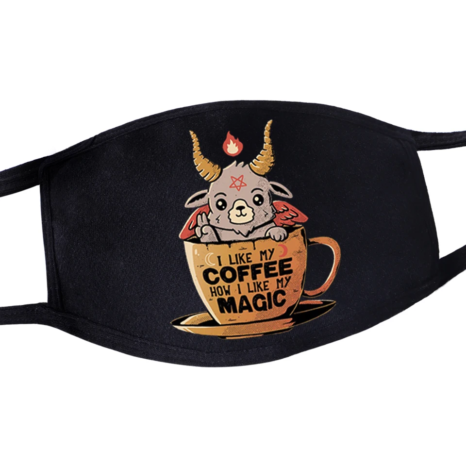 I Like My Coffee Washable Face Mask Terror Jason Monster Print Fashion Unisex Reusable Masks Windproof Anti Dust P | Аксессуары для