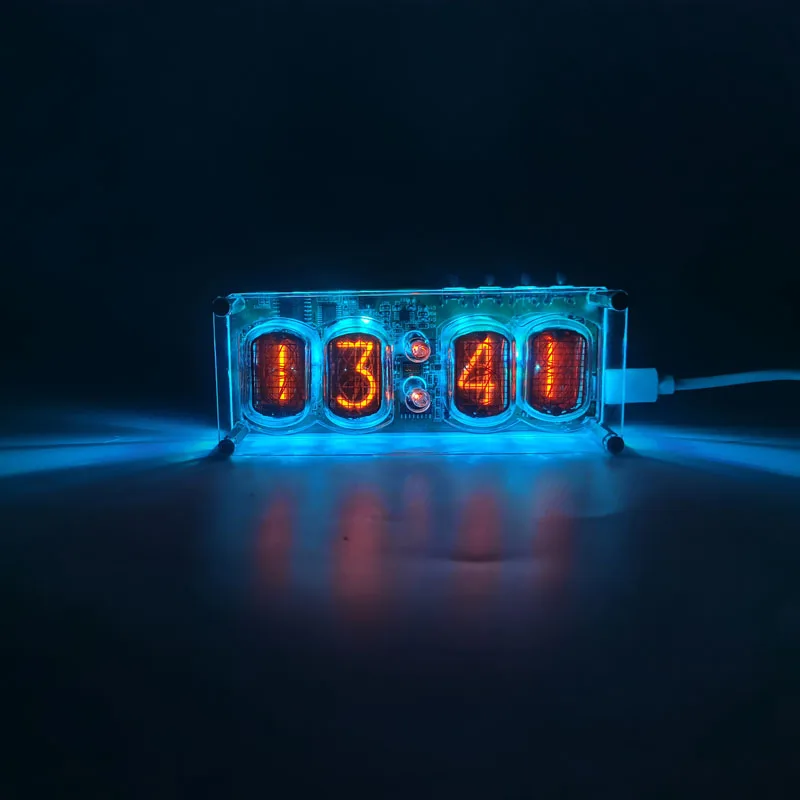 In12 glow clock DIY former Soviet Union electron tube clock gift colorful lamp desktop clock 6