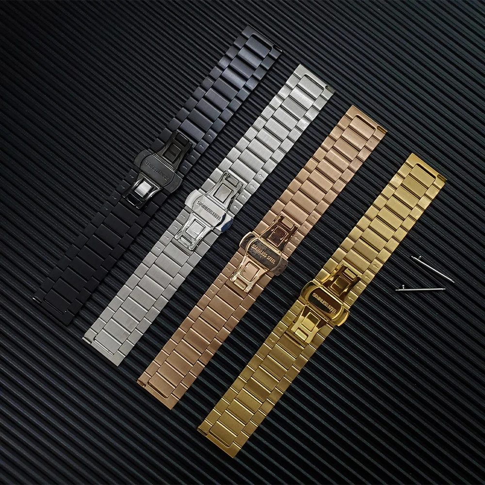 Watch Band for Huawei watch GT2 46MM smart watch Strap For GT 42mm stainless steel butterfly buckle Loop 22mm replacement strap