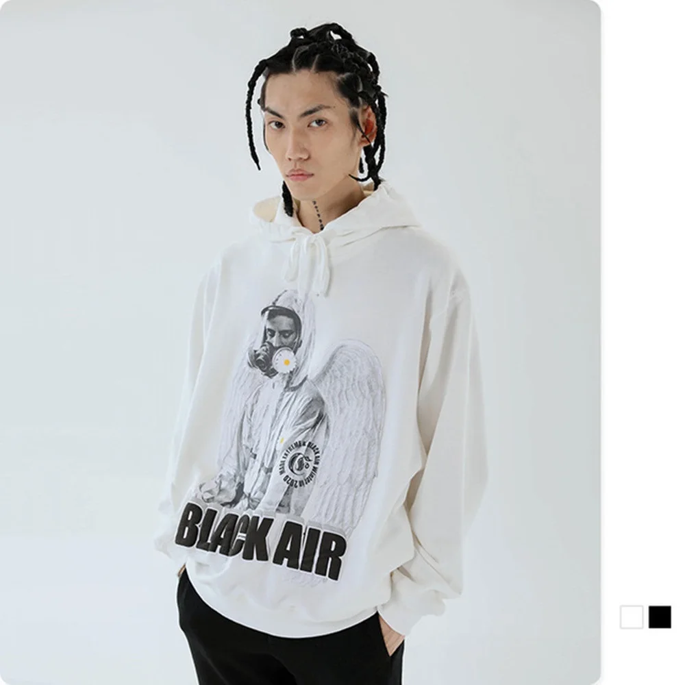 

Angel New Men Spoof Hoodie Streetwear 2021 AW High Street Oversized Hip Hop Hoodie For Men Women Loose Cotton Hoodie