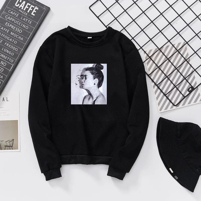 

2019 New Fashion Hoodies Sweatshirt Woman Spring and Autumn Print Hoodies Loose Women Tops Slim Fit Soft Lady Sweatshirt