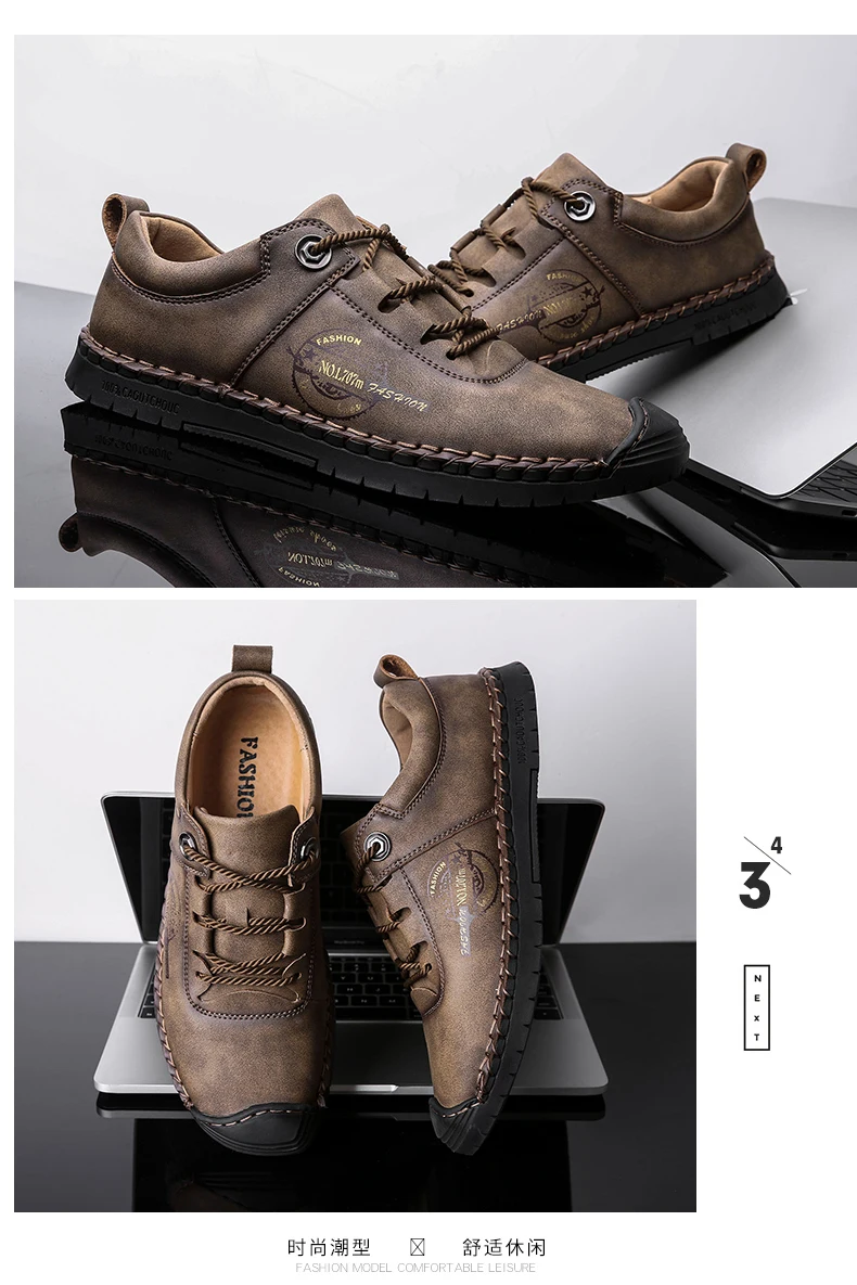 New Split Leather Men Casual Shoes Fashion Top Quality Driving Moccasins Slip On Loafers Men Flat Shoes Men's shoes