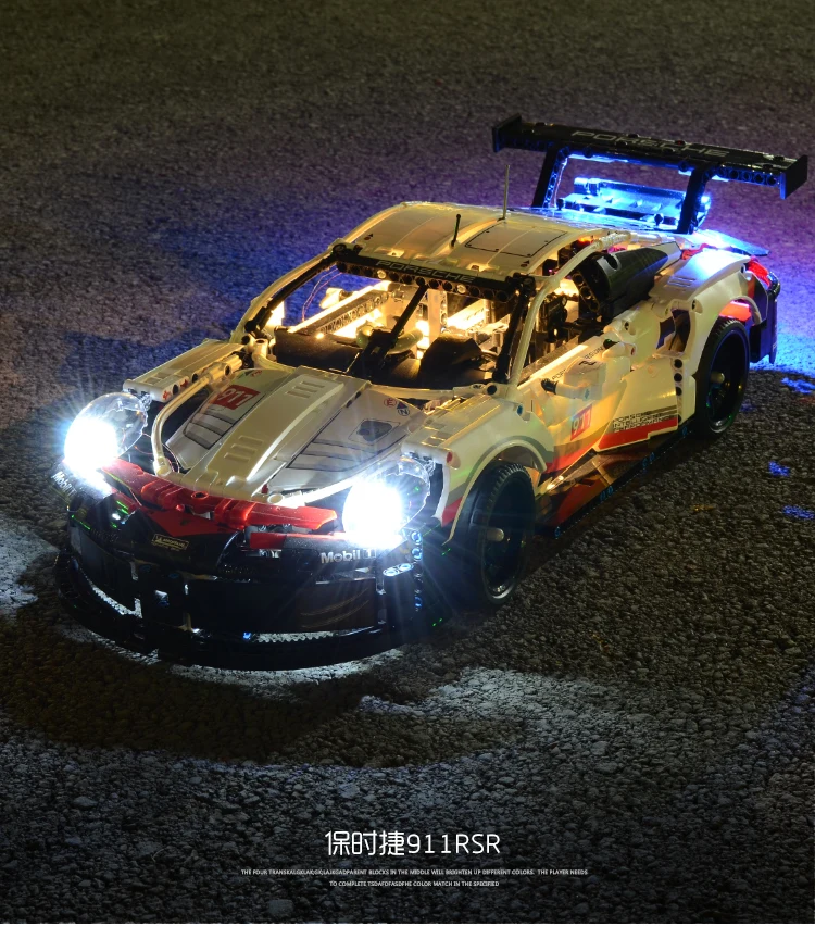 20097 серии RSR Technic супер машина 1580 шт 911RSR king 90066 строительные блоки кирпичи 42096 игрушки Рождественские украшения