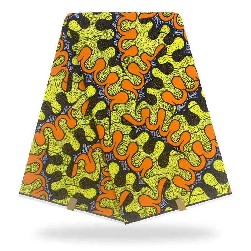 Африканская ткань с принтом воска Гана воск Анкара африканская Ткань 6 ярдов Хлопок Гана для свадьбы 92123