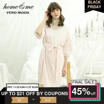 

Vero Moda Modal Laced Lace-up Night Gown Bathrobe | 3192R1506