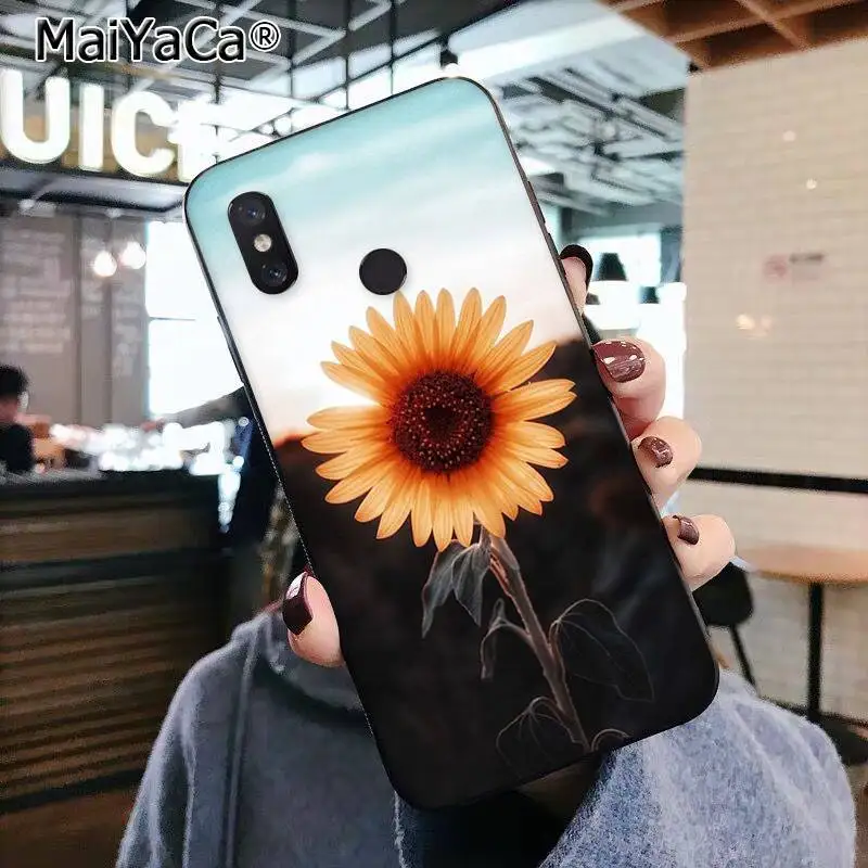 MaiYaCa красивые желтые цветы Подсолнух Собака Мягкий чехол для телефона Xiaomi 8 9 se 5X Redmi 6pro 6A 4X7 5plus note 5 7 6pro - Цвет: A6