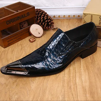 

Chaussure Homme Men's Shoes Genuine Leather Slip-on Pointed Toe British Style Loafers Full Grain Leather Cow Leather Rubber