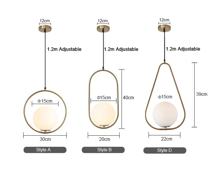 Современные подвесные светильники, скандинавские минималистичные подвесные лампы, потолочное украшение, стеклянный шар, лампа для гостиной, спальни, столовой